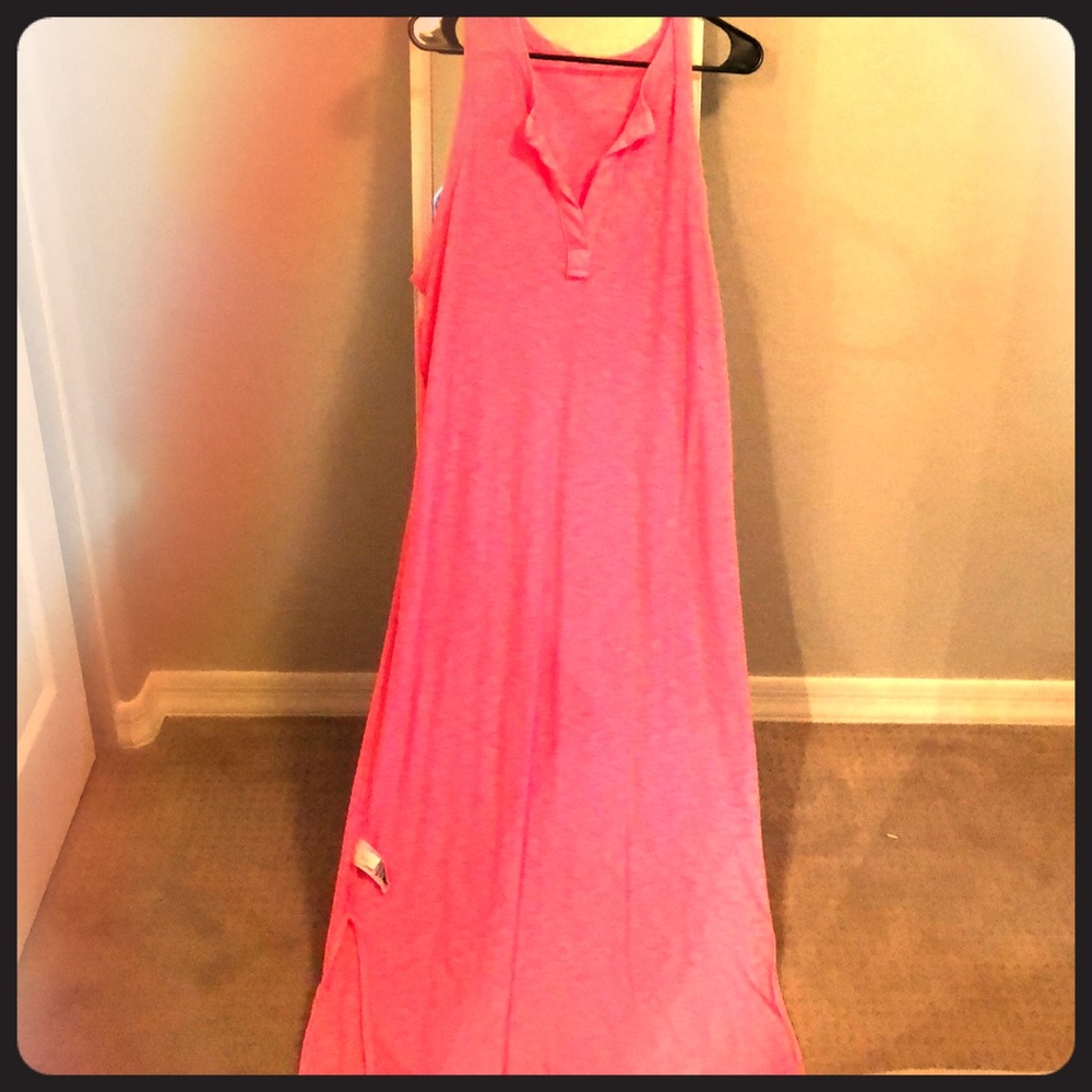 Pink long maxi dress